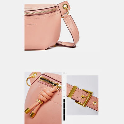 Genuine Leather Large Capacity Crossbody Bag Waist Bag