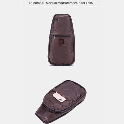 Genuine Leather Vintage Multifunction Sling Bag