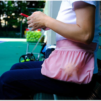 Tennis Ball Mesh Bag For Teens Adjustable Storage Belt Bag