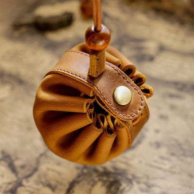 Wallet For Women Handmade Drawstring Mini Leather Students Coin Purse