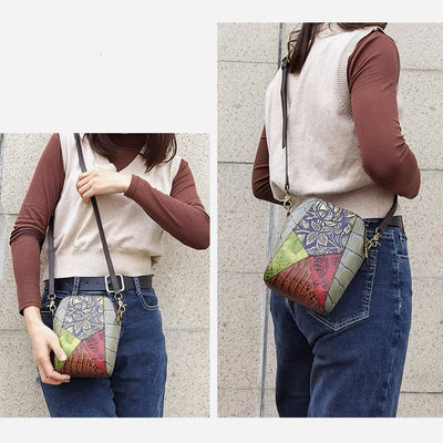 Phone Bag For Women Vintage Custom Mini Cowhide Crossbody Bag