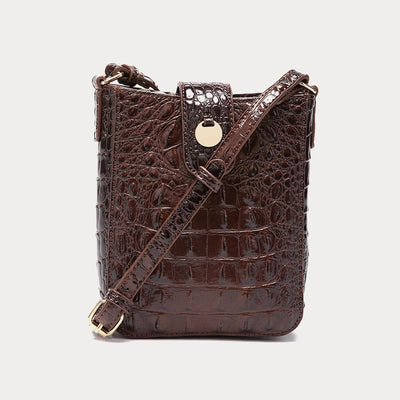 Crossbody Bag For Women Retro Crocodile Pattern Phone Bag