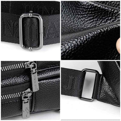 Small Crossbody Sling Bag for Men Leather Purses Chest Bag