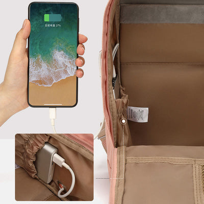 Backpack For Teenage Students Simple Lightweight Multi Pockets Computer Daypack
