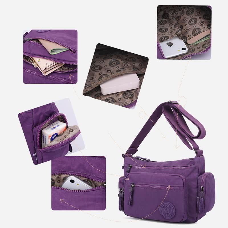Women Shoulder Handbag Roomy Multiple Pockets Crossbody Bag Ladies Purse