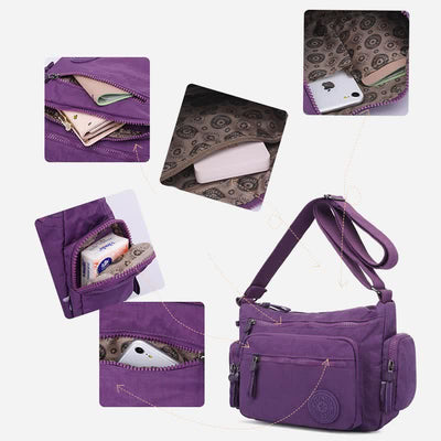 Women Shoulder Handbag Roomy Multiple Pockets Crossbody Bag Ladies Purse