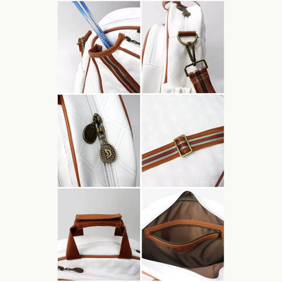 Padel Tennis Racket Bag Minimalist Leather Hand Held Sports Tote