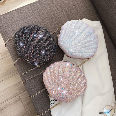 Crossbody Bag For Women Sequin Mini Shell Accessories Bag
