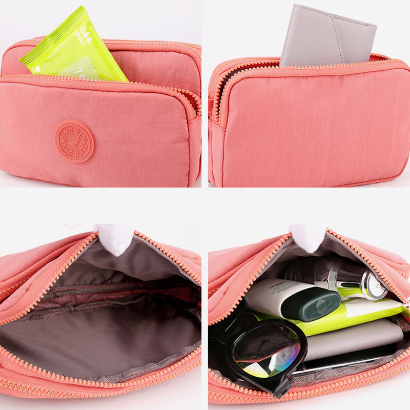 Functional Multi Pocket Crossbody Bag Women Lightweight Shoulder Bag Purse