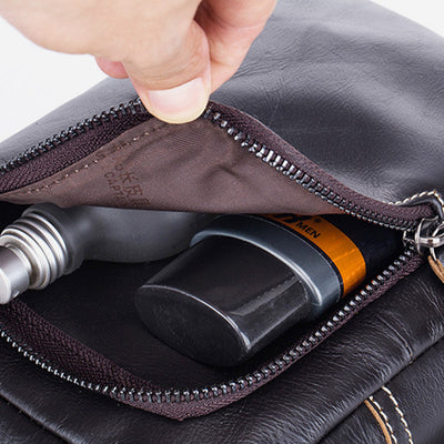 Large Capacity Genuine Leather Sling Bag