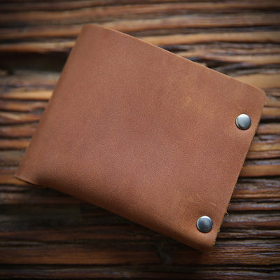 Vintage  Rivet Genuine Leather Wallet