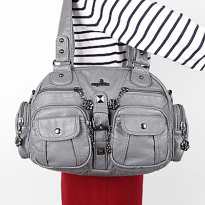 Solid Color Fashion Dumplings Messenger Bag