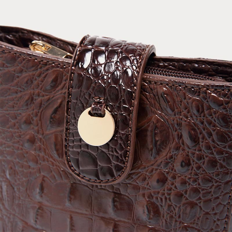 Crossbody Bag For Women Retro Crocodile Pattern Phone Bag