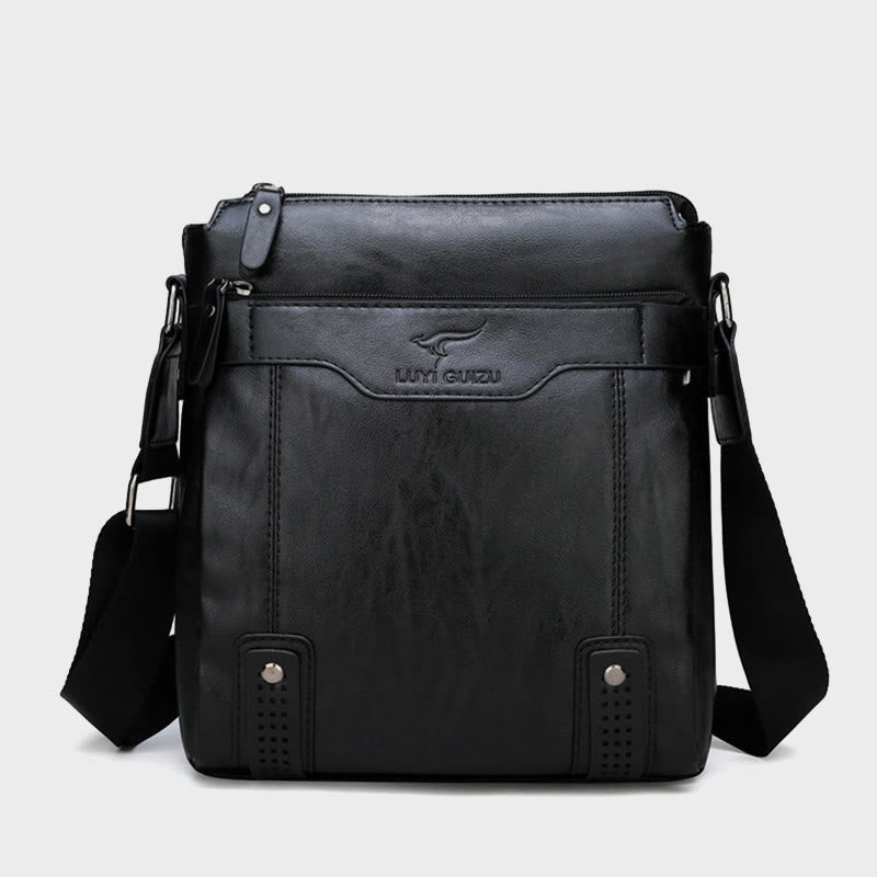 Retro Messenger Bag For Men Vertical Lightweight Crossbody Business Bag