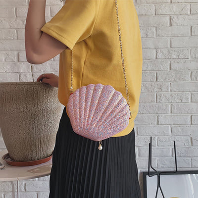 Crossbody Bag For Women Sequin Mini Shell Accessories Bag