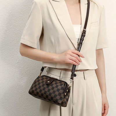Crossbody Bag For Women Business Vintage Mixed Color Clip Bag