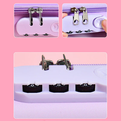 Cute Pencil Case For Kids Large Capacity Coded Lock Case