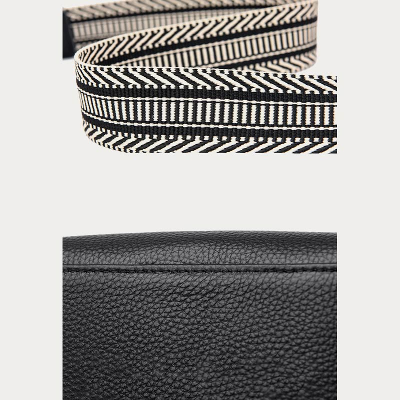 Crossbody Bag For Women Solid Color Lychee Pattern Leather Bag