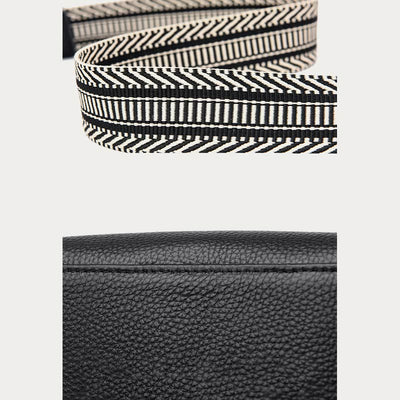 Crossbody Bag For Women Solid Color Lychee Pattern Leather Bag