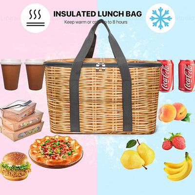 Cooler Bag For Travel Foldable Thicken Insulation Picnic Bag