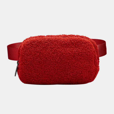 Lightweight Waist Bag for Women Men Soft Warm Plush Sling Bag
