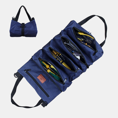 Tool Roll Bag Organizer Heavy Duty Tool Handbag with 5 Tool Pouches