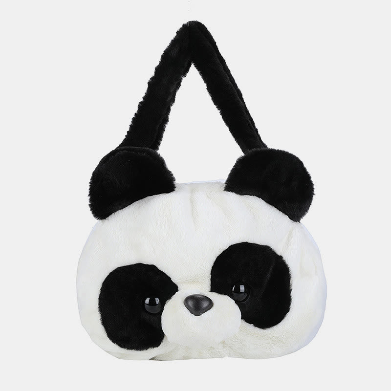 Cute Panda Shoulder Bag For Women Plush Underarm Bag