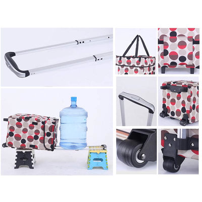 Foldable Shopping Cart For Short Travel Portable Pull Rod Bag