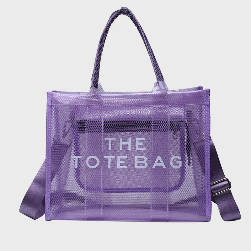 Tote Bag For Women Large Capacity Transparent PVC Crossbody Beach Bag