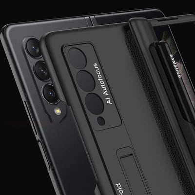 Samsung Galaxy Z Fold 3 Sturdy Phone Case With S-Pen Holder Built-in Magnetic Kickstand