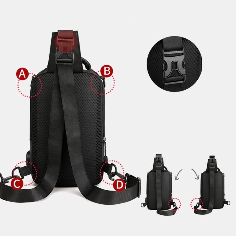Sling Chest Bag for Men Backpack Casual Daypack with Crossbody Strap