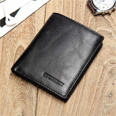 Wallet for Men PU Leather Slim Bifold Wallet Credit Card Holder