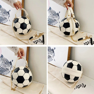 Unique Design Basketball Football Look Mini Round Bag