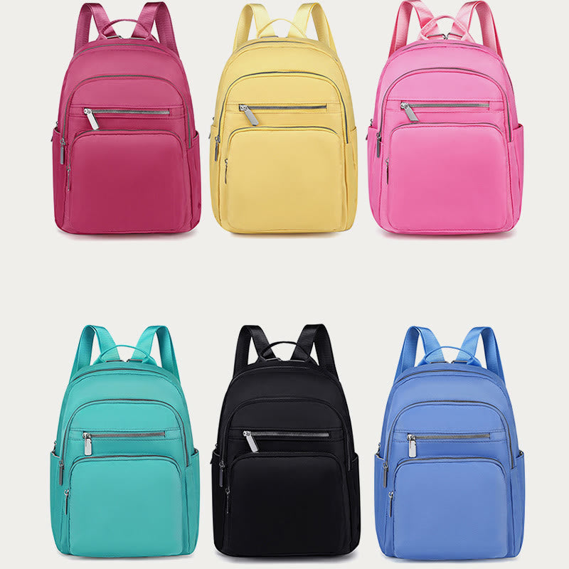 Backpack For Daily Use Simple Solid Color Casual Oxford Daypack