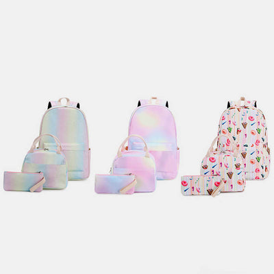 3PCS Waterproof Large Capacity Gradient Backpack Set