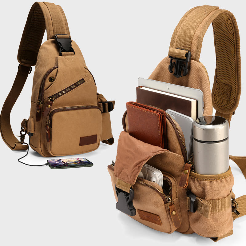 Sling Bag For Men Casual Travel Outdoor Hiking Crossbody Daypack