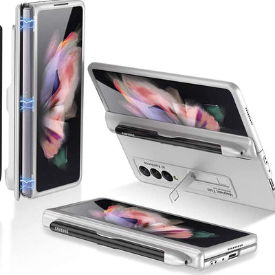 Samsung Galaxy Z Fold 3 Sturdy Phone Case With S-Pen Holder Built-in Magnetic Kickstand