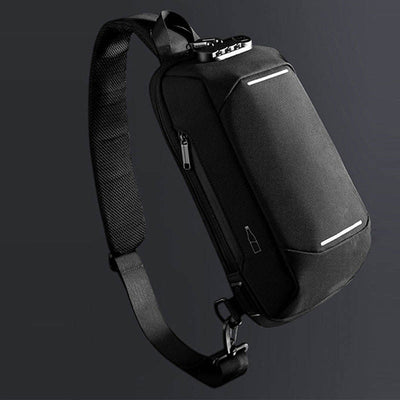 Anti-theft Waterproof Chest Bag Sling Bag With USB Charging Port