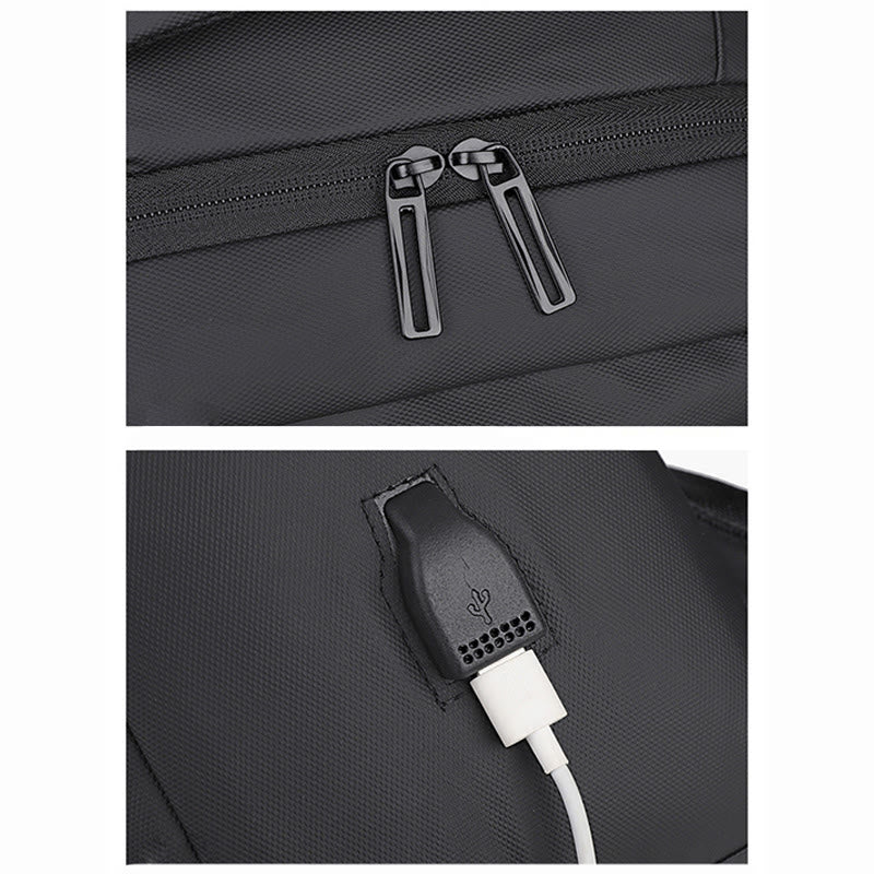 Gentle Backpack For Men USB Charging Business Large Laptop Bag