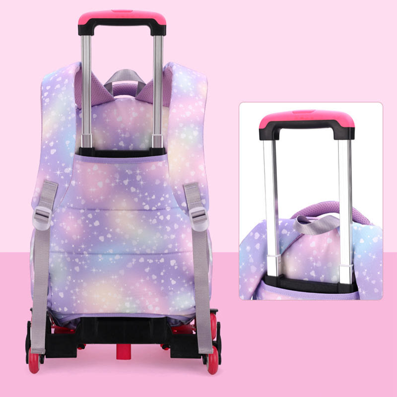 Durable Nylon School Backpack Rolling Wheel School Bag For Kids