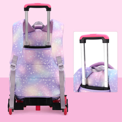 Durable Nylon School Backpack Rolling Wheel School Bag For Kids