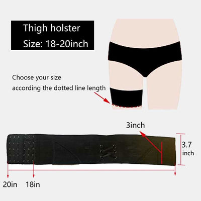 Women Invisible Thigh Holster Drop Leg Holster with Magazine Pouches