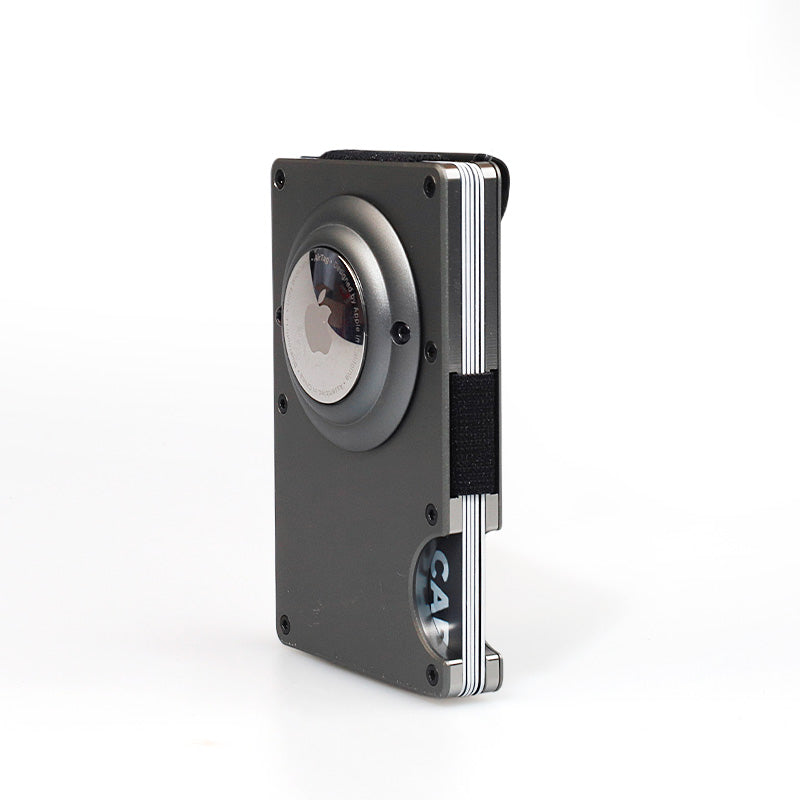 Minimalist Aluminum Metal Airtag Card Case
