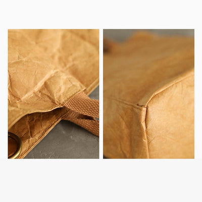 Vintage Pleated Tote Large Eco Friendly Paper Crossbody Bag