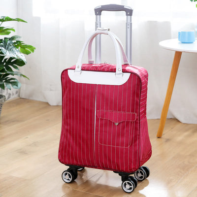 Women Pull Rod Travel Bag Large Capacity Backpack With Wheels