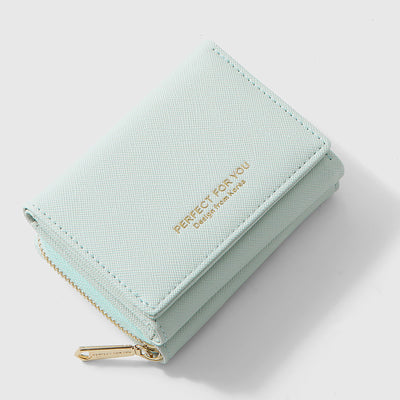 Trifold Multi-Slot Short Wallet Mini Wallet for Women Girls