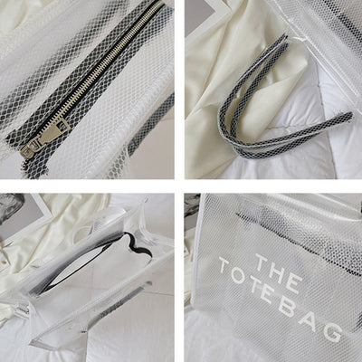 Tote Bag For Women Large Capacity Transparent PVC Crossbody Beach Bag