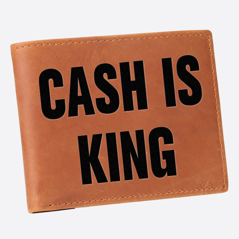 Cash Is King Ultra Thin Wallet For Men RFID Purse