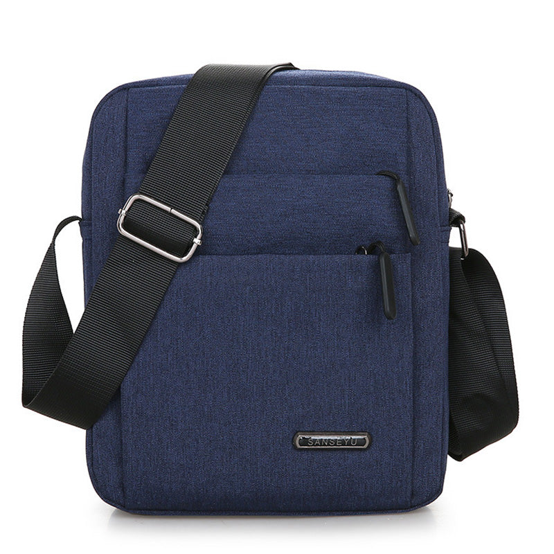 Lightweight Multi-Pocket Zipper Small Messenger Bag Casual Canvas Crossbody Purse