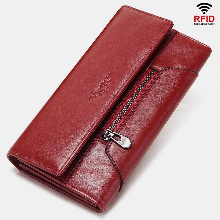 RFID Anti-Theft Multi-Card Genuine Leather Wallet